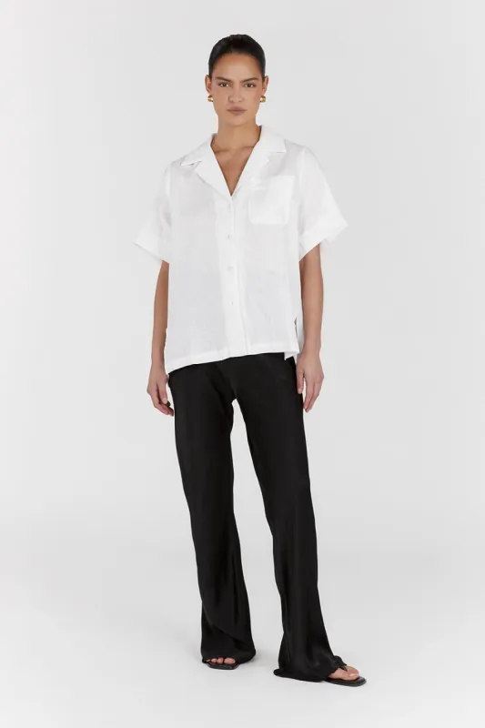 SIMONE BLACK SATIN BIAS CUT PANT sold by Dissh