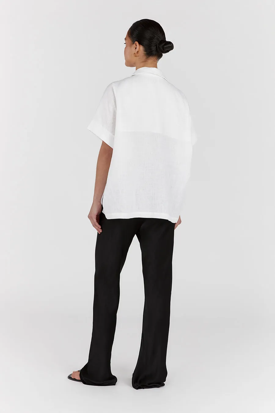 SIMONE BLACK SATIN BIAS CUT PANT sold by Dissh product image thumbnail 4