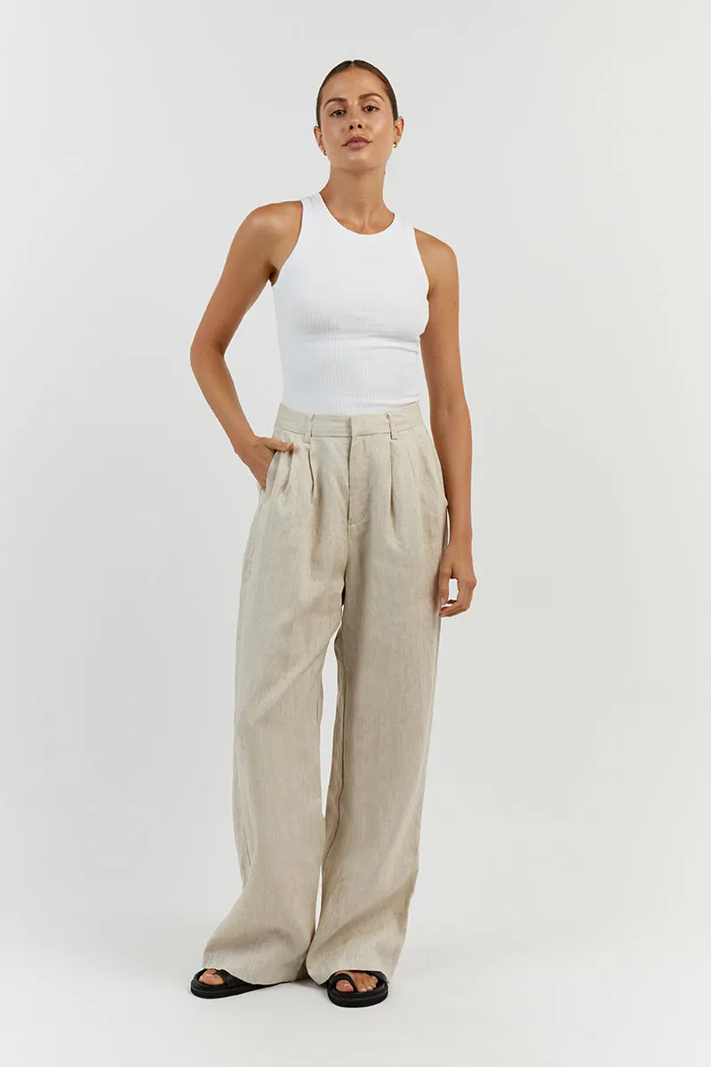 JENNA WHITE KNIT TANK sold by Dissh