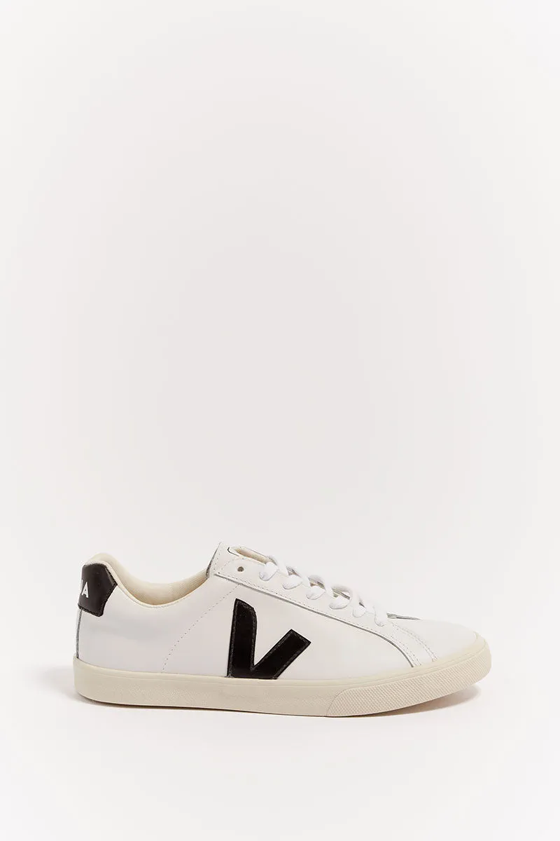 VEJA ESPLAR LEATHER WHITE BLACK sold by Dissh