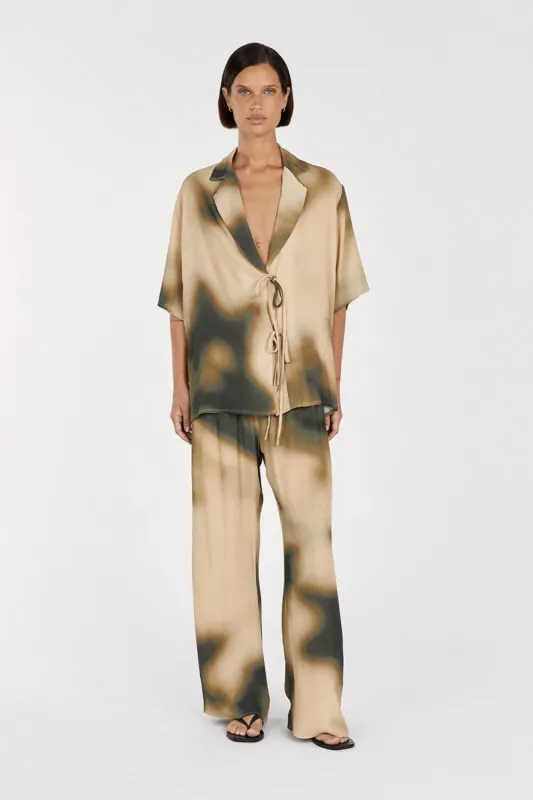 HENLEY TIE FRONT SHIRT sold by Dissh