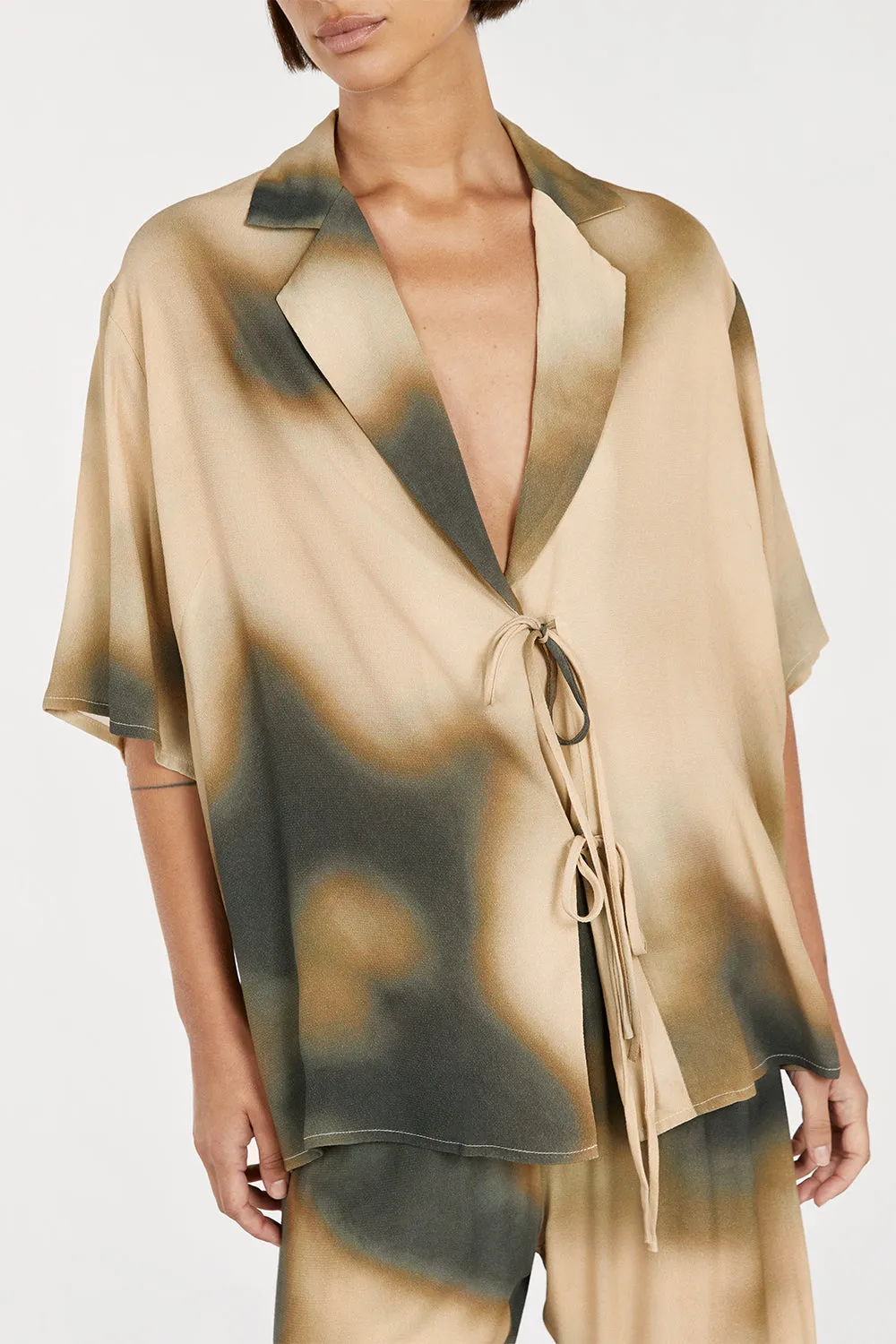 HENLEY TIE FRONT SHIRT sold by Dissh product image thumbnail 5