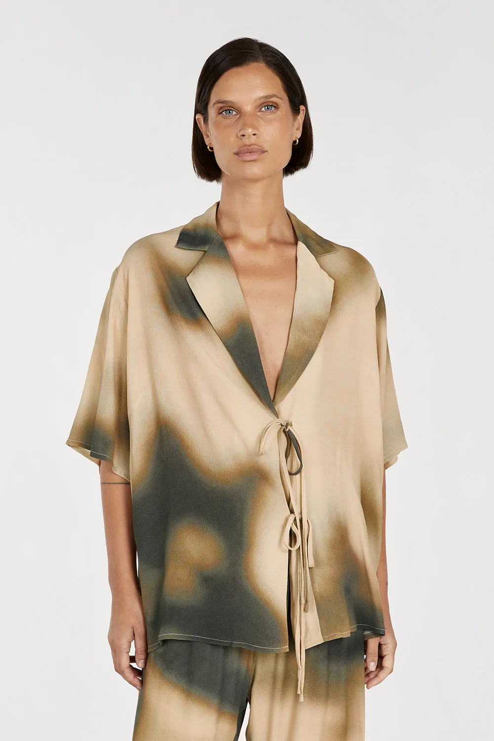 HENLEY TIE FRONT SHIRT sold by Dissh product image thumbnail 2