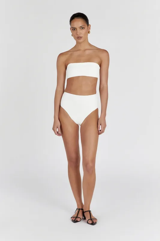 CALLIE OFF WHITE HIGH WAISTED BRIEF sold by Dissh