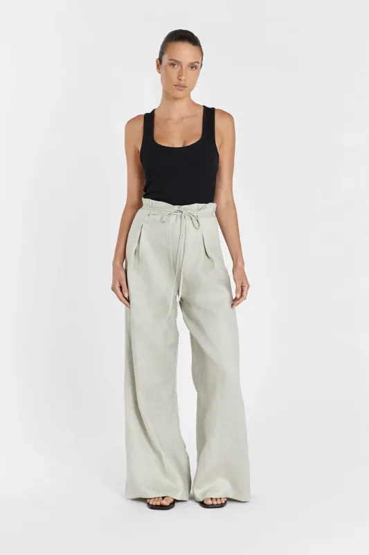 ENYO CHALK LINEN PANT sold by Dissh