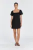 JAMIE BLACK LINEN MINI DRESS sold by Dissh