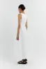 LEILANI WHITE LINEN MIDI DRESS sold by Dissh