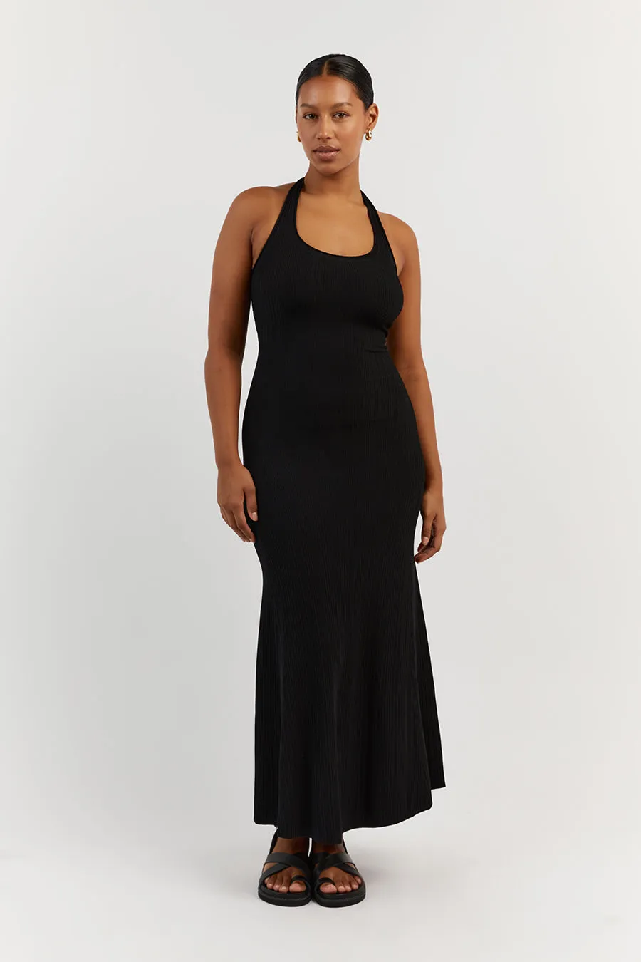 EDDISON BLACK KNIT MIDI DRESS sold by Dissh product image thumbnail 2