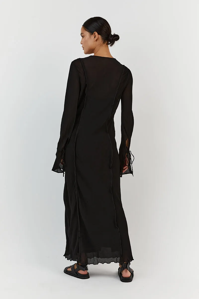 BOWIE BLACK SHEER DRESS sold by Dissh product image thumbnail 4