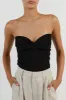 ANIKA TWISTED BLACK KNIT TOP sold by Dissh