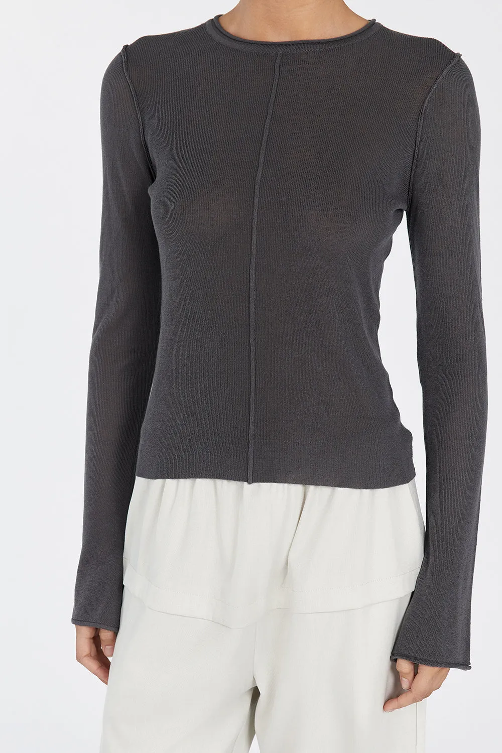 PARKER CHARCOAL LONG SLEEVE TOP sold by Dissh product image thumbnail 5