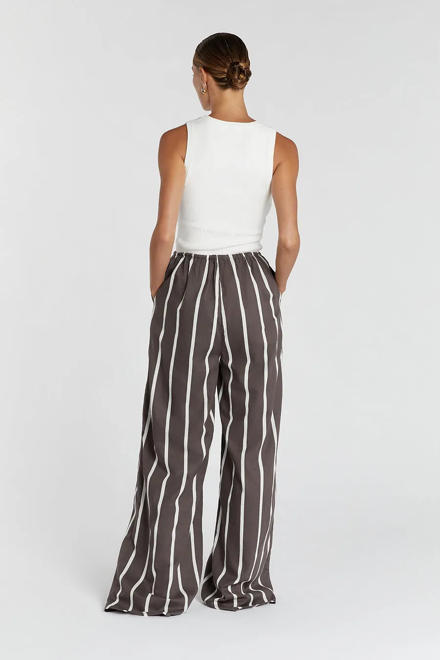 ELLIOTT CHOCOLATE STRIPE PANT sold by Dissh product image thumbnail 5