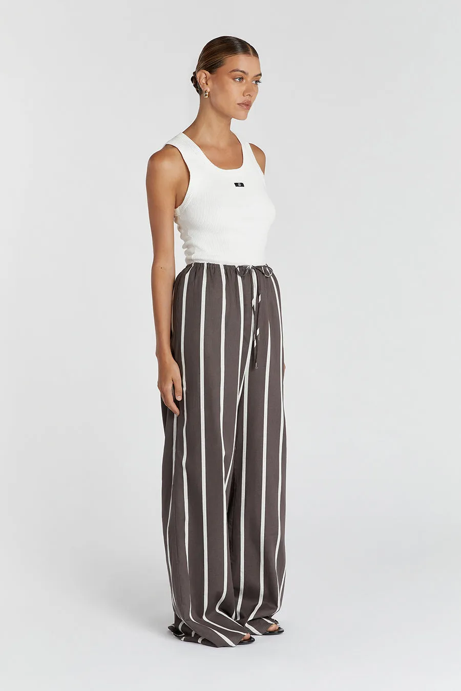 ELLIOTT CHOCOLATE STRIPE PANT sold by Dissh product image thumbnail 4