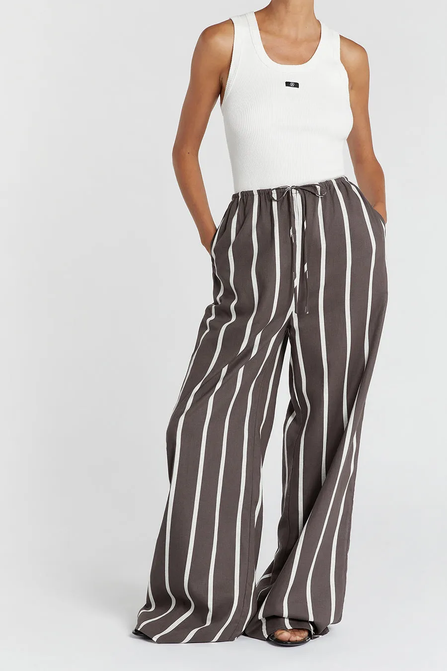 ELLIOTT CHOCOLATE STRIPE PANT sold by Dissh product image thumbnail 3