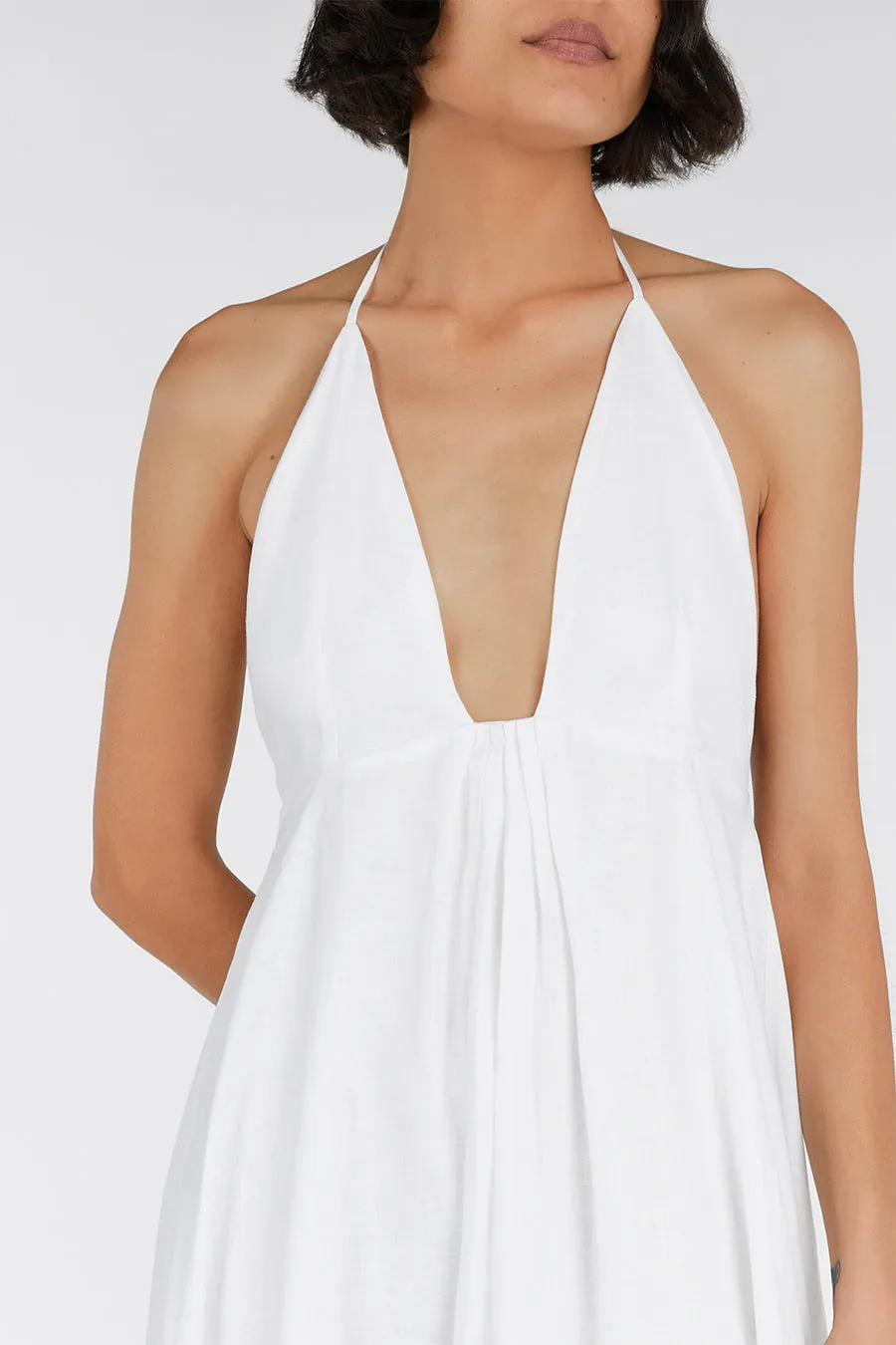 SICILY WHITE LINEN MAXI DRESS sold by Dissh product image thumbnail 5