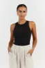 JENNA BLACK KNIT TANK sold by Dissh