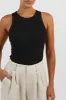 JENNA BLACK KNIT TANK sold by Dissh