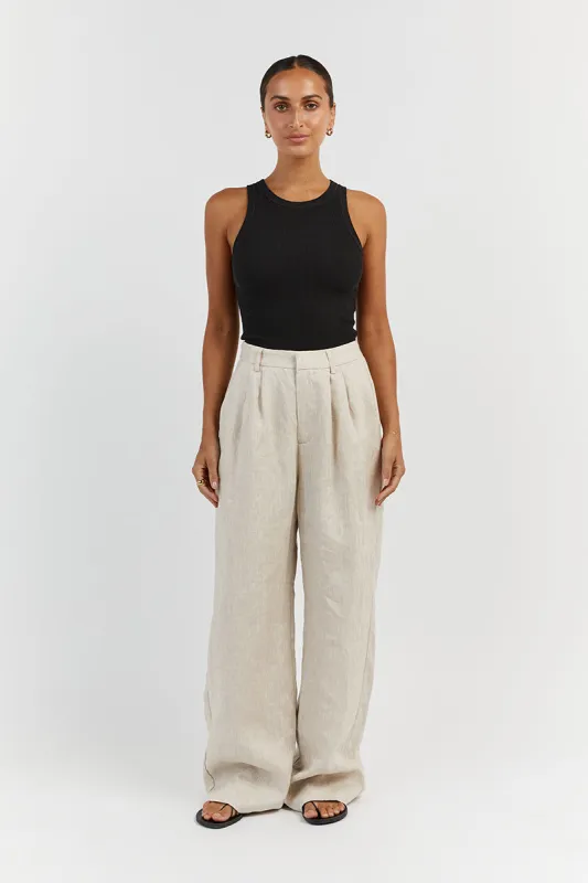 JENNA BLACK KNIT TANK sold by Dissh