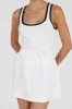 GINGER WHITE LINEN MINI SKIRT sold by Dissh