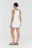 GINGER WHITE LINEN MINI SKIRT sold by Dissh