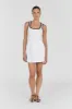 GINGER WHITE LINEN MINI SKIRT sold by Dissh