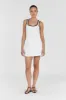 GINGER WHITE LINEN MINI SKIRT sold by Dissh