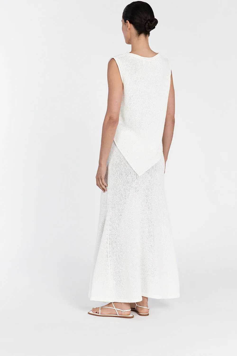 ALTHEA OFF WHITE ASYM KNIT TOP sold by Dissh product image thumbnail 5