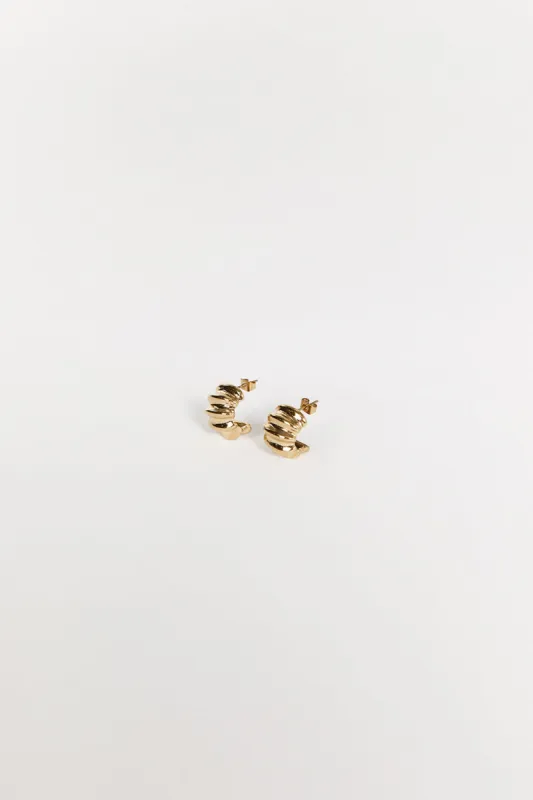 PORTER SNAIL GOLD EARRINGS sold by Dissh