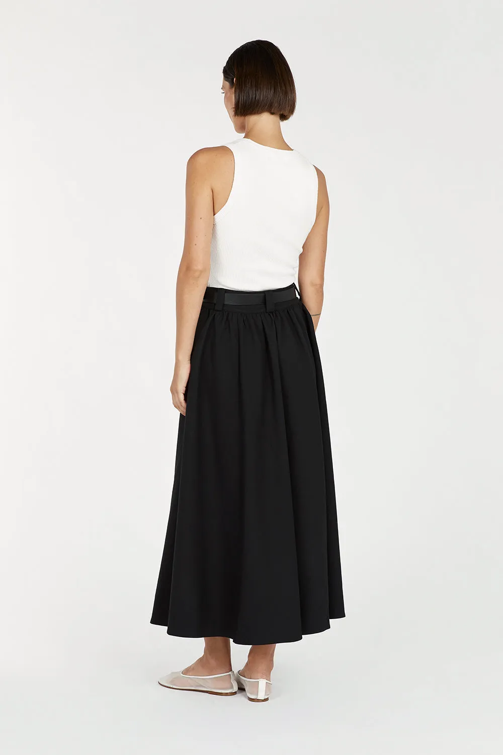 WILLOW BLACK MIDI SKIRT sold by Dissh product image thumbnail 4