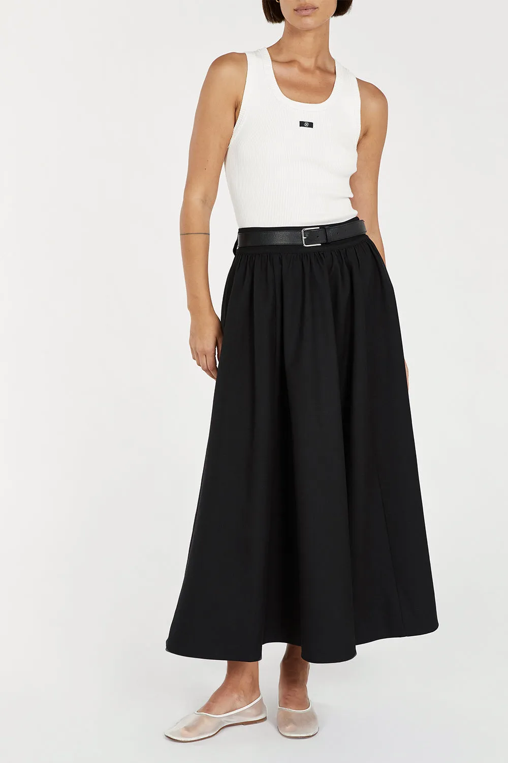 WILLOW BLACK MIDI SKIRT sold by Dissh product image thumbnail 2