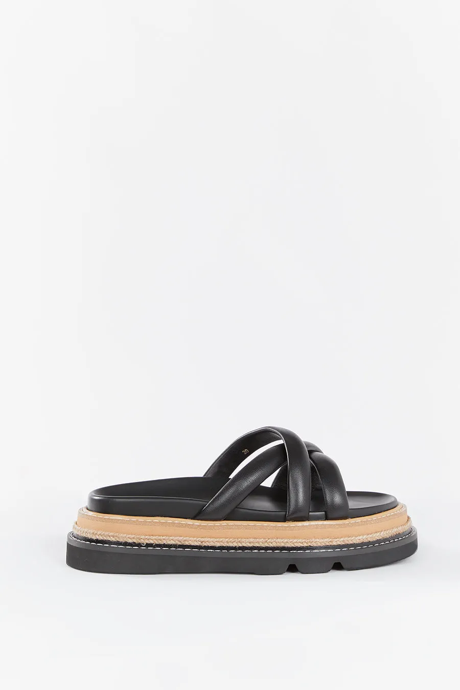 ALIAS MAE VERITY BLACK SANDAL sold by Dissh