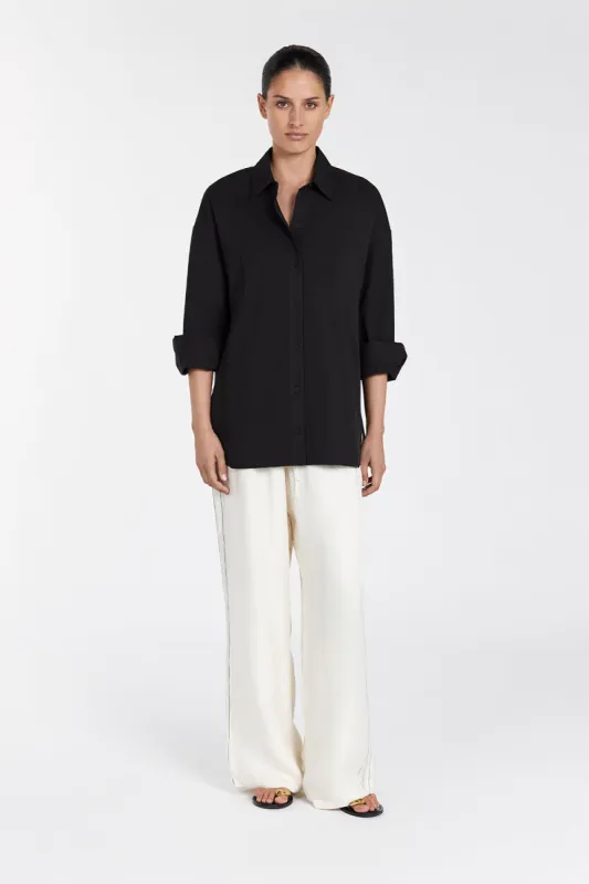 MAX BLACK COTTON SHIRT made by Dissh