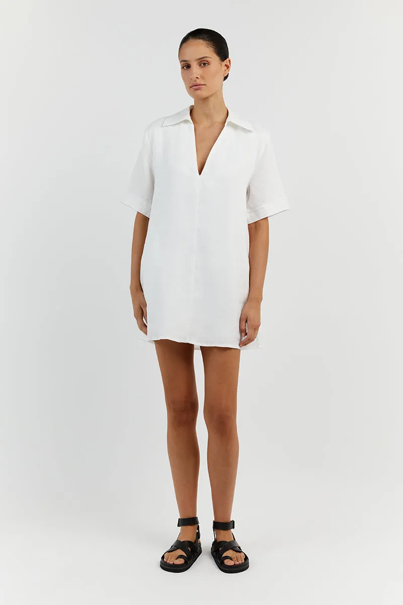 CANDICE WHITE LINEN SMOCK DRESS sold by Dissh product image thumbnail 2