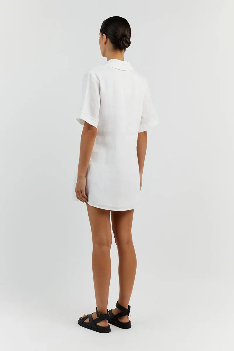 CANDICE WHITE LINEN SMOCK DRESS sold by Dissh product image thumbnail 4