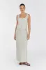 ROBERTS NATURAL LINEN MIDI SKIRT sold by Dissh