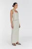 ROBERTS NATURAL LINEN MIDI SKIRT sold by Dissh