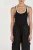 THEO BLACK CONTRAST TANK sold by Dissh
