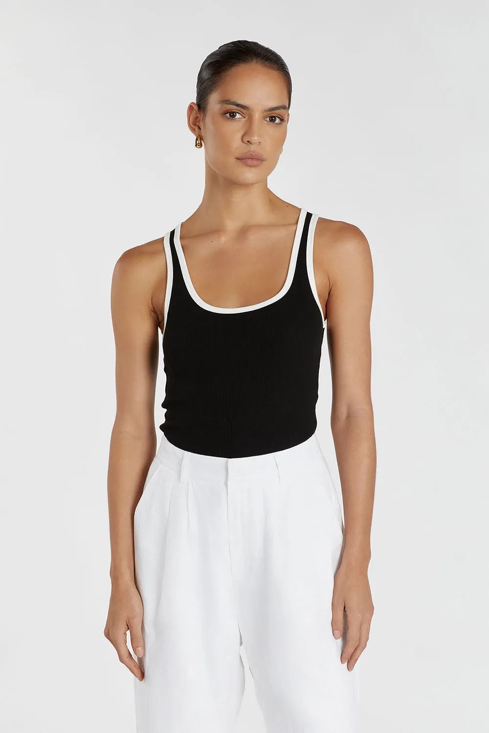 THEO BLACK CONTRAST TANK sold by Dissh product image thumbnail 2