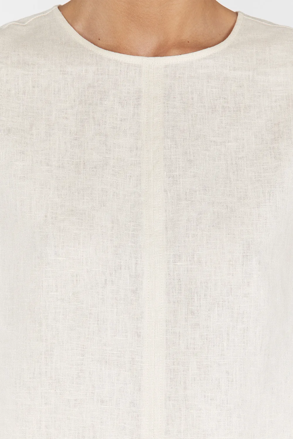 SANDY CREAM LINEN SHELL TOP sold by Dissh product image thumbnail 5