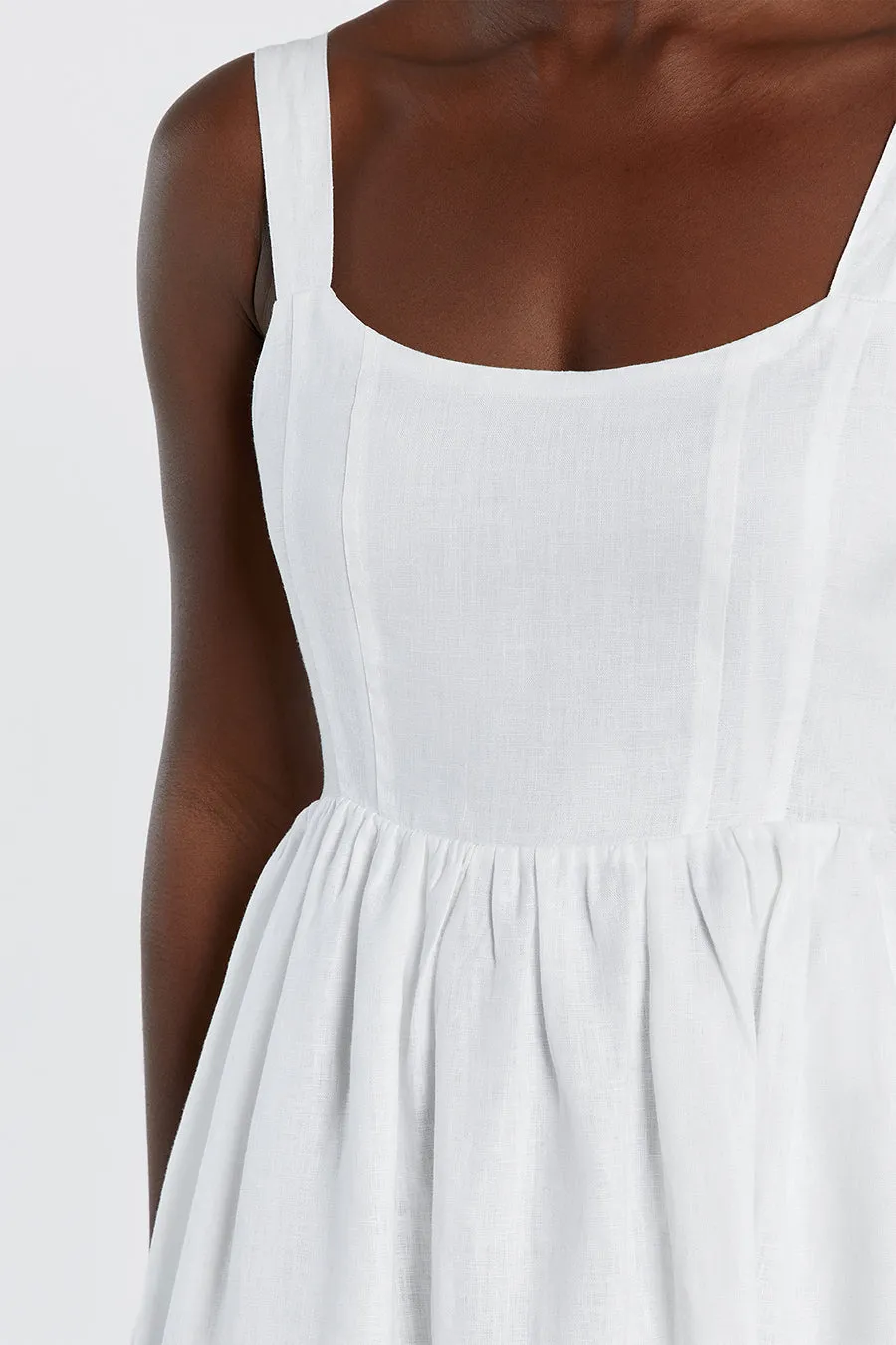 linen lux dresses Natural Private Retreat Linen Dress