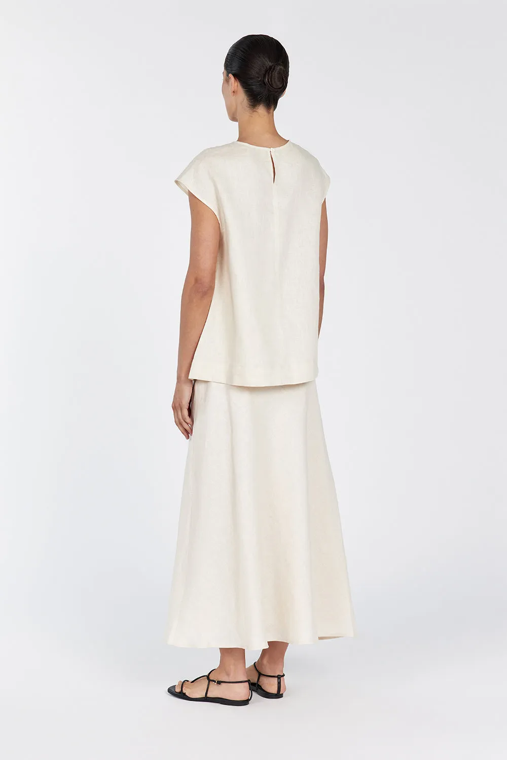 SANDY CREAM LINEN SHELL TOP sold by Dissh product image thumbnail 4