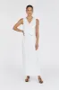 MARCEL WHITE PINSTRIPE MIDI SKIRT sold by Dissh