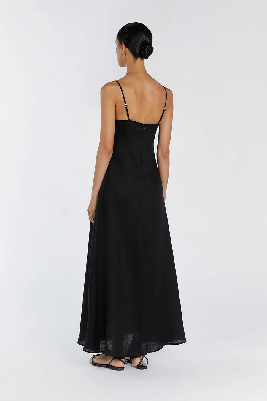 JEM BLACK LINEN MAXI DRESS sold by Dissh product image thumbnail 4