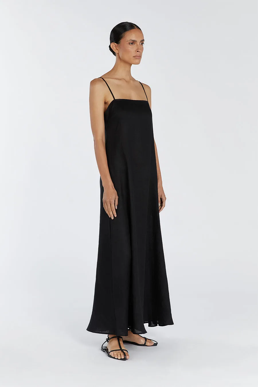 JEM BLACK LINEN MAXI DRESS sold by Dissh product image thumbnail 3