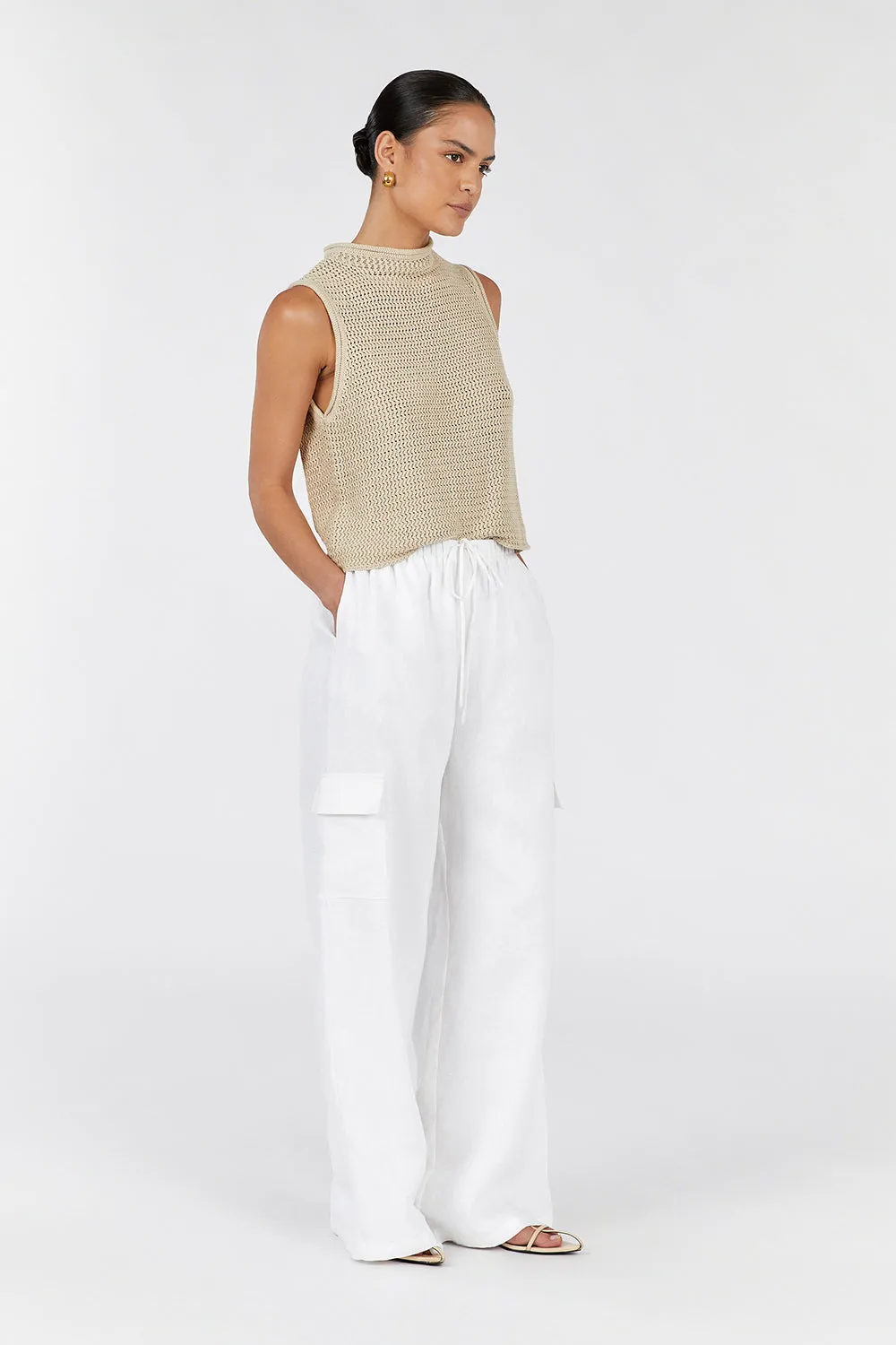 ZADIE NATURAL CROCHET TANK sold by Dissh product image thumbnail 3
