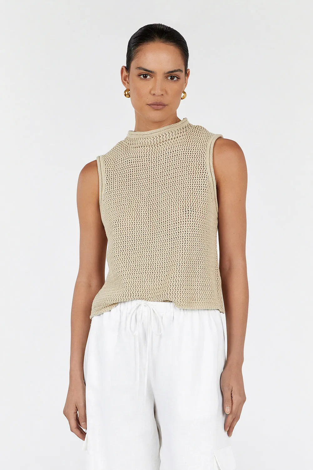 ZADIE NATURAL CROCHET TANK sold by Dissh product image thumbnail 2