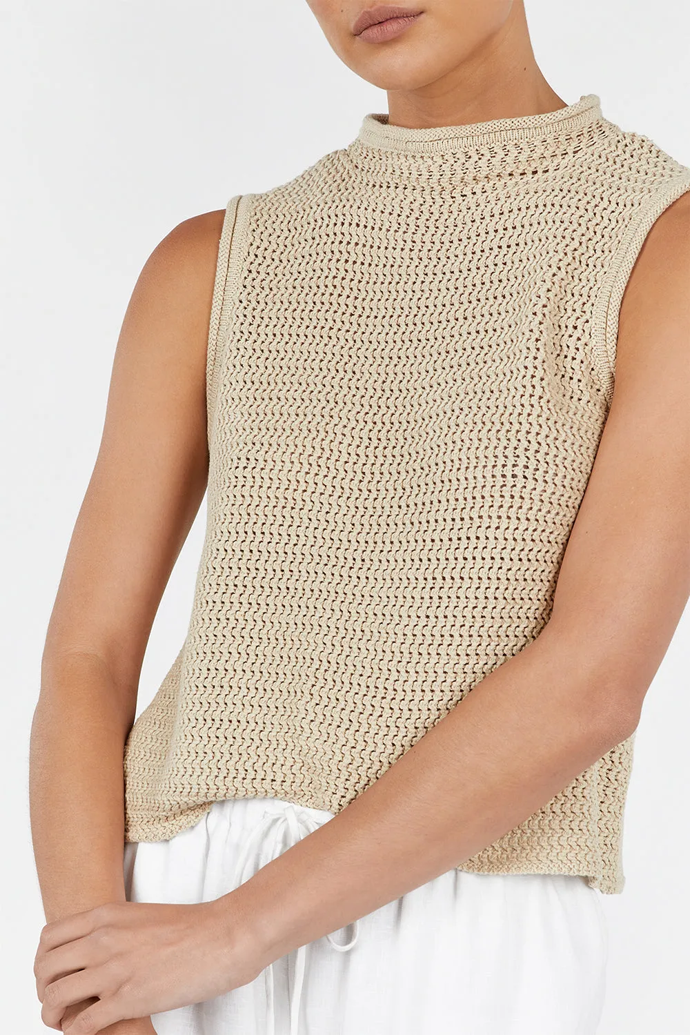 ZADIE NATURAL CROCHET TANK sold by Dissh product image thumbnail 5
