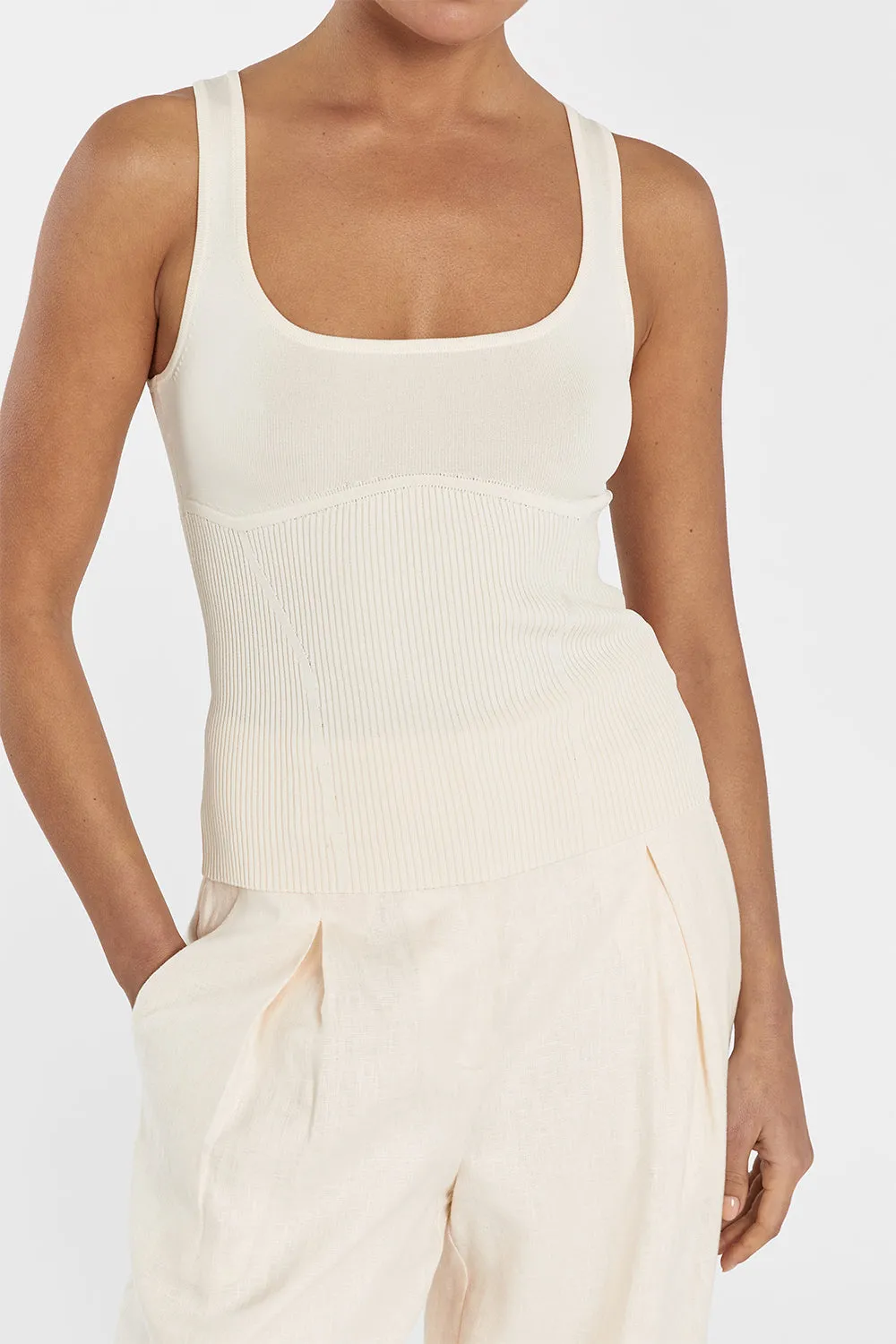 MILO LEMON SLEEVELESS KNIT TOP sold by Dissh product image thumbnail 5