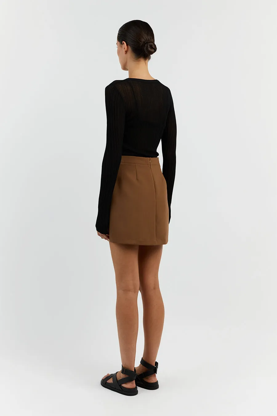 ROWAN CARAMEL MINI SKIRT sold by Dissh product image thumbnail 4