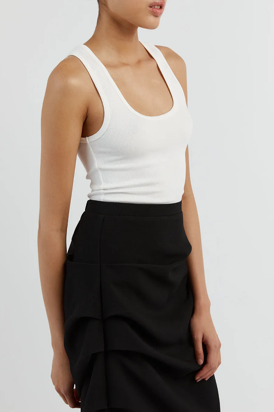 NILE BLACK ROUCHED MAXI SKIRT sold by Dissh product image thumbnail 5